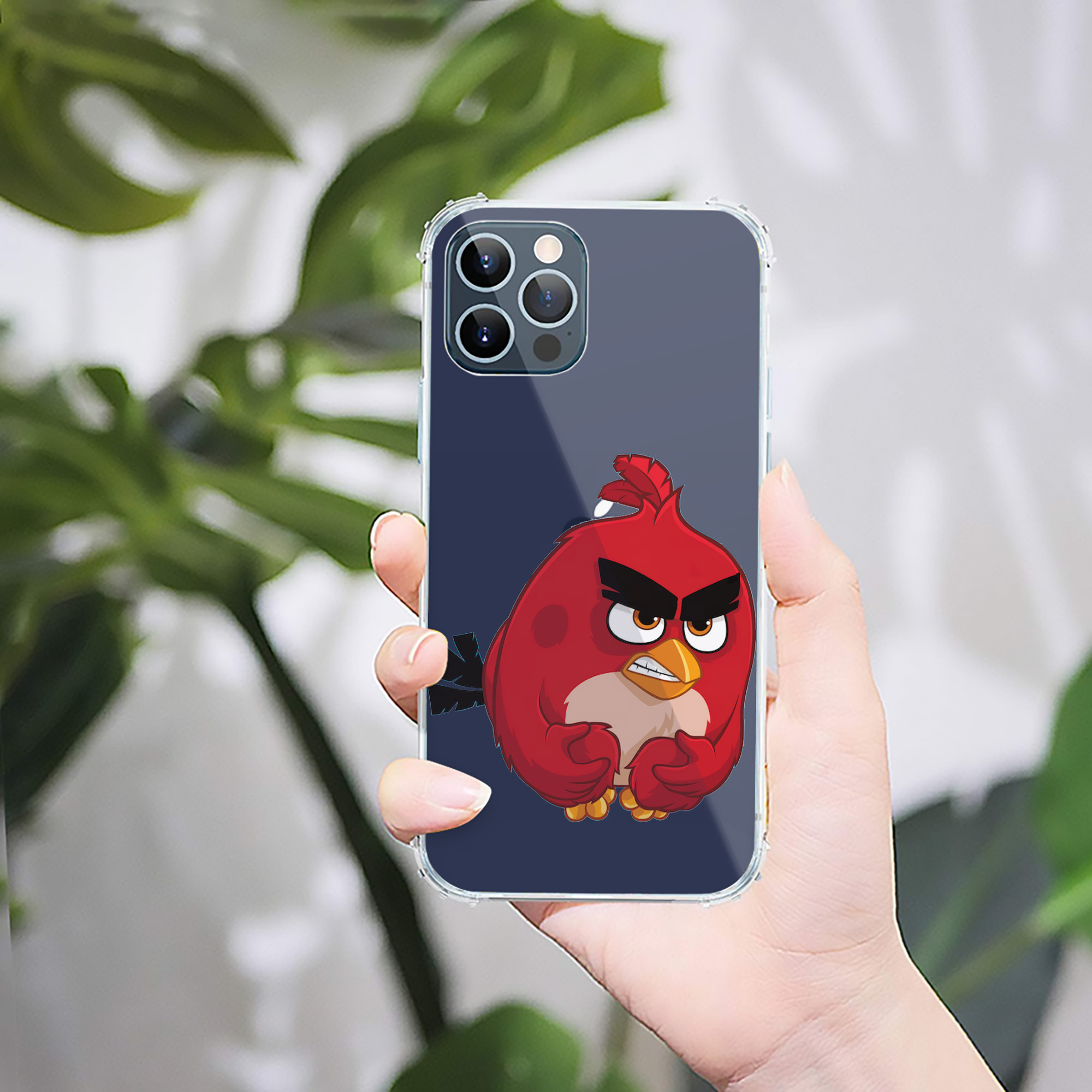 （画像用） Angry Birds アングリーバード 【iPhone 12シリーズ対応】透明スマホケース（クリアソフトケース）